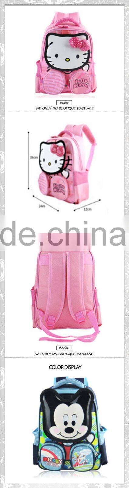 XF Polyester Cute Hello Kitty School Backpack