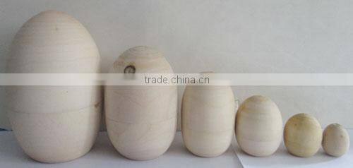 wooden Easter eggs unfinished