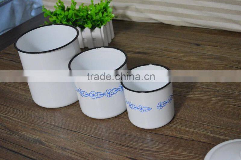 Metal enamel canister set,high quality tumbler