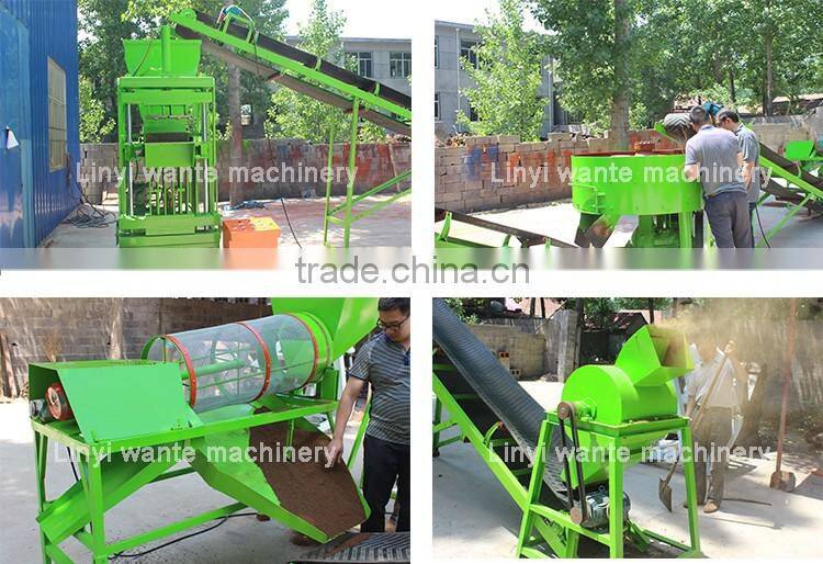 WT2-10 fully automatic interlocking brick machine in africa