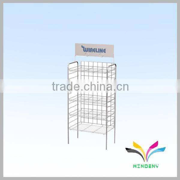 High Quality Factory Customize Wire Metal 4 tiers mineral water rack