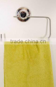 Bathroom metal dish towel ring with suction cup