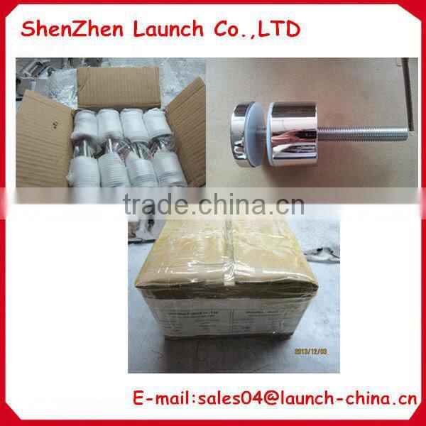 stainless steel double glass standoff with 200*100*10mm back plate