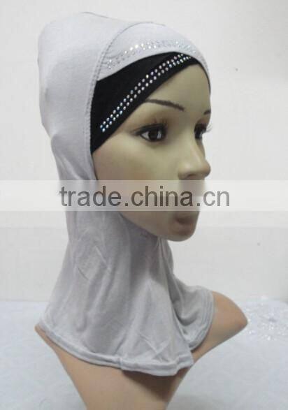 C079 new style two color ninja hats with rhinestones,neck cover hats
