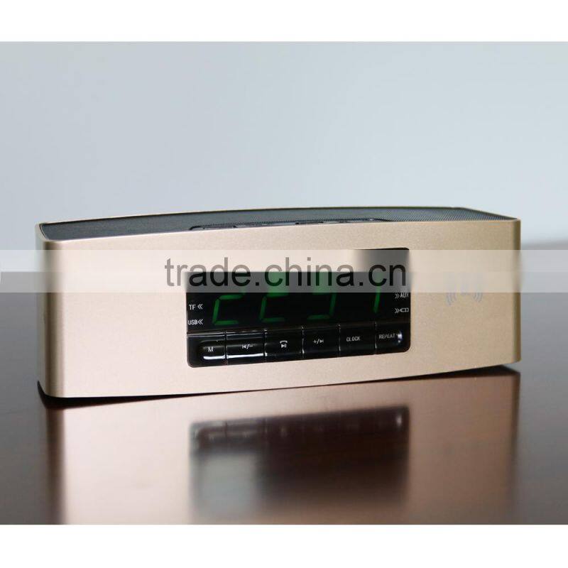 7 in 1 portable mini bluetooth speaker with USB TF AUX Alarm clock radio function