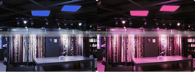 Colorful led lights Wifi and 2.4G Wireless remote control 600x600 RGB led panel light 2x2 remote control led flat panel 60x60cm