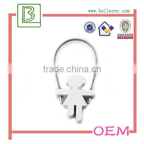 Blank Metal silver clover hardware gift Keychain