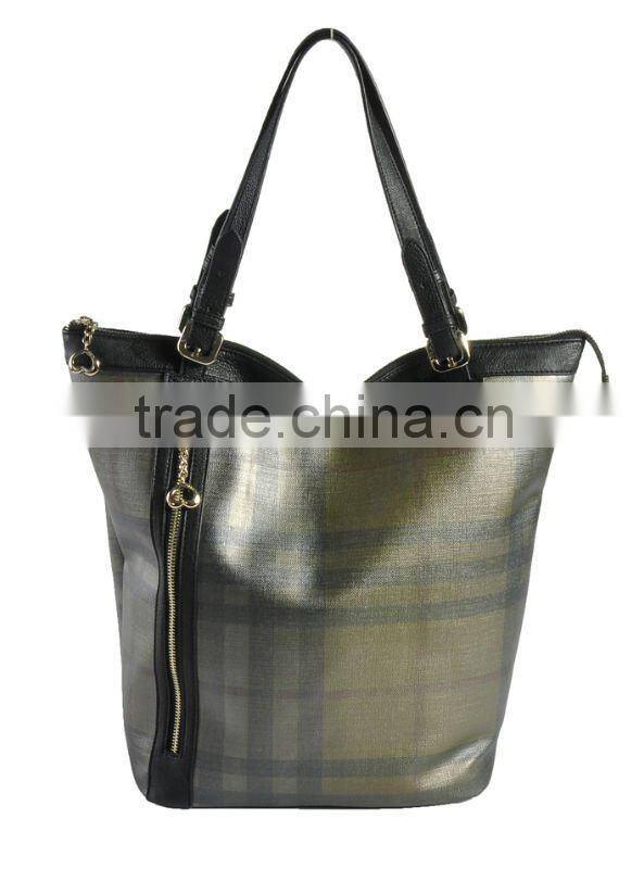 Summer hot! Plaid Printed PU shoulder bags fashion ladies handbags 2012