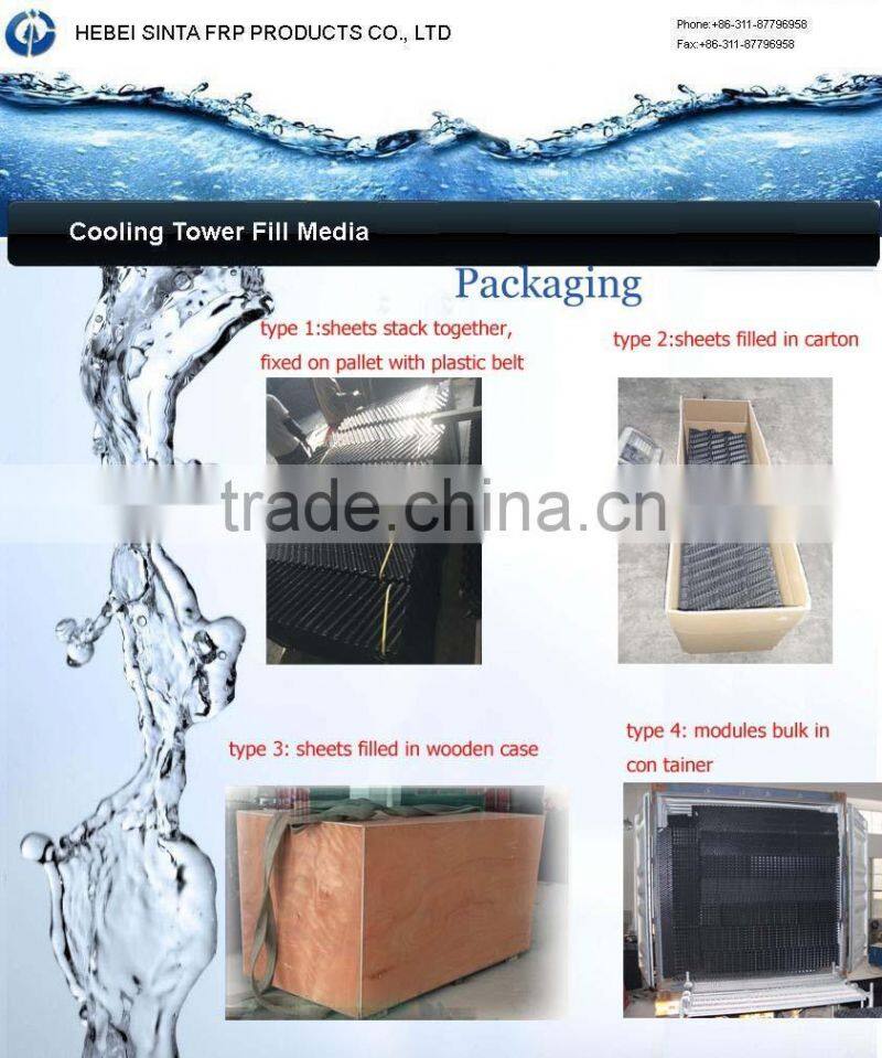 2016 New Arrival high technology oblique cross cooling tower fill