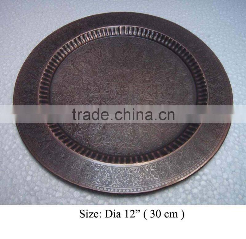 wedding bronze charger plate