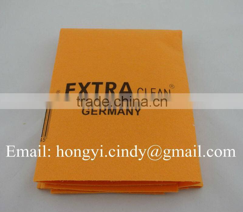 Logo printed orange super absorbent nonwoven floor cleaning wipes (nonwoven, viscose & polyester)