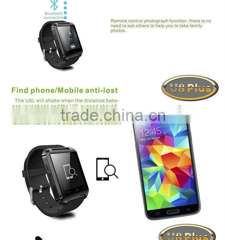 New model updated U8 smart watch for android and IOS system phones, smart watch 2015 hot selling product, new bluetooth watch
