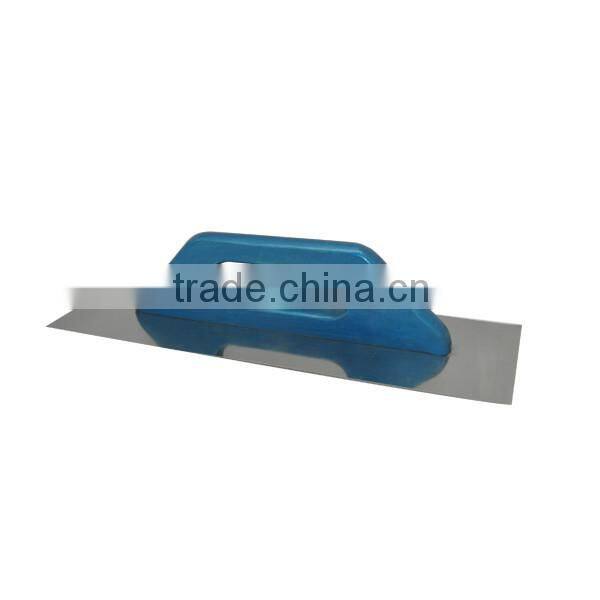 500mm Plastering trowel with Silver Blue Wooden Handle , Cement Trowel