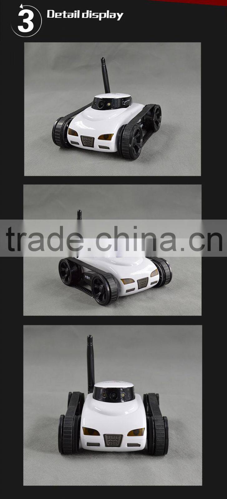 App control 2.4G FPV mini tank with 0.3MP camera