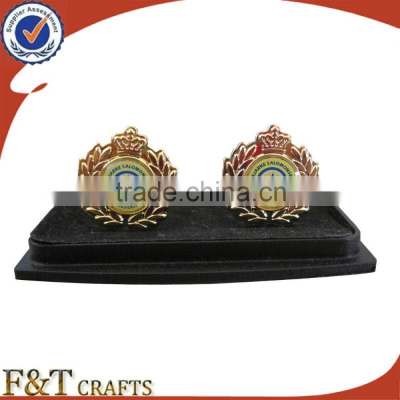New style hot sales plating nickle pro-enamel cufflink/cufflink manufacturer/metal cufflink