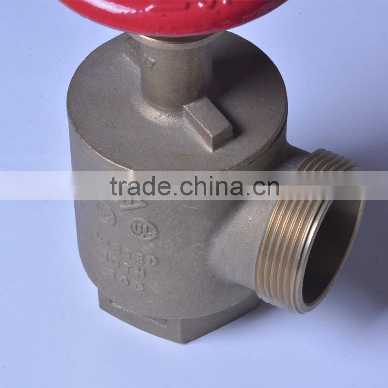 2 1/2 Female NPTX 2 1/2 Male NST Angle Fire Hose Valve UL/FM certification Angle Fire Hose Valve