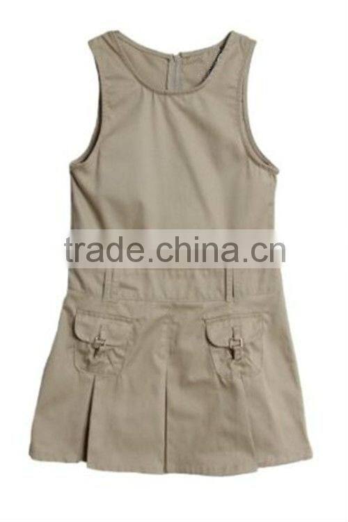 Malaysia school uniform girls khaki pleated plaid skirt