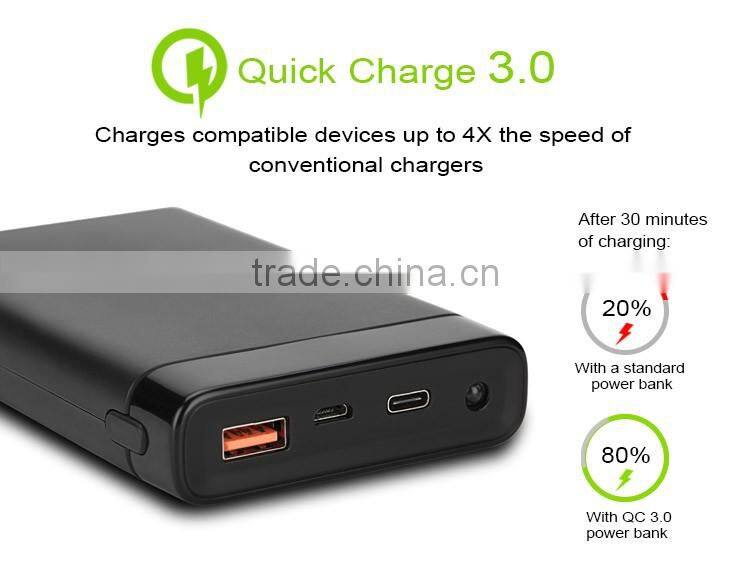 new arrival long lasting 10000mah type-c qc3.0 power bank