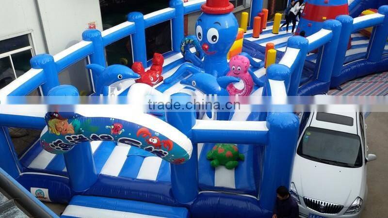 Irregular Outdoor Sea World Play Inflatable Rush Run Ostacle Course