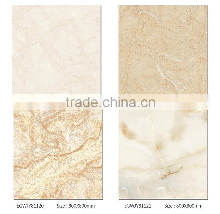 80x80 Beige living room 3d marble glazed gres porcelanato porcelain floor tile