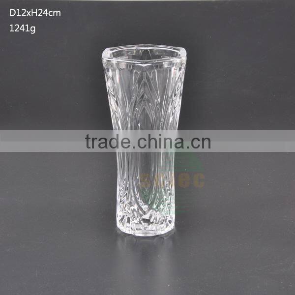 Clear/colored glass vase for home decor