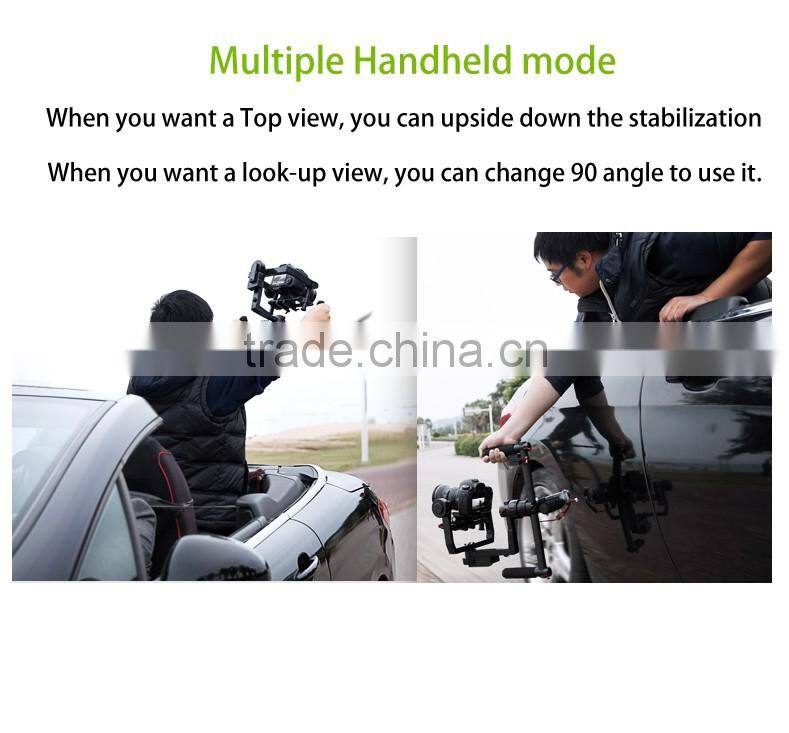 Small camera gimbal with carbon fiber connection axis CNC all in one accurate carving