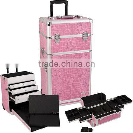4 in 1 Rolling Aluminum Professional Makeup Case