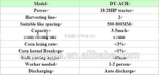 High output small corn harvester machine /sweet corn cob harvesting machine