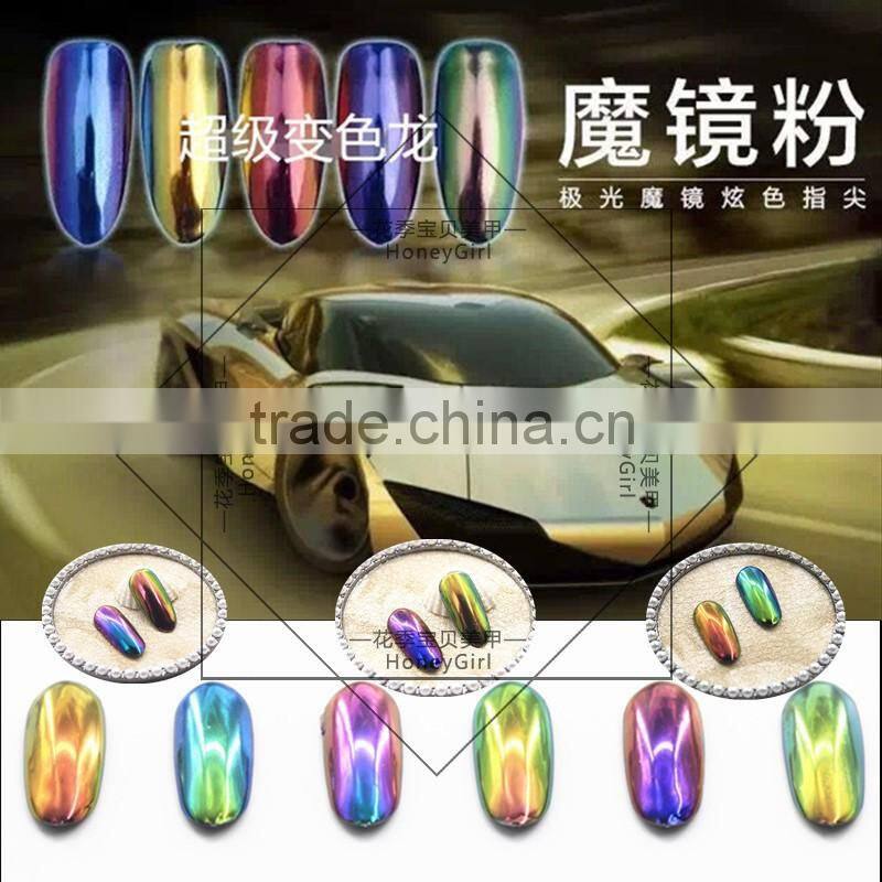 new nail powder mirror powder metal effect for nail art Manufacturer HONEY GIRL