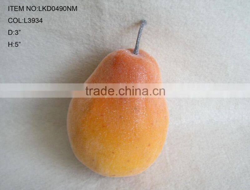 decorative artificial foam pear 3"*4.5" with emulation sugar for havest home decoration