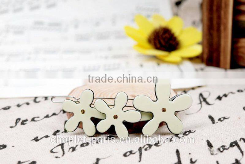 chaplet rhinestone flowers hairpin for girls