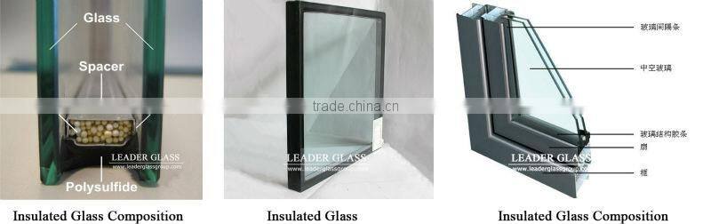 8mm+9A+8mm Clear Float Insulated Glass Panels For Building