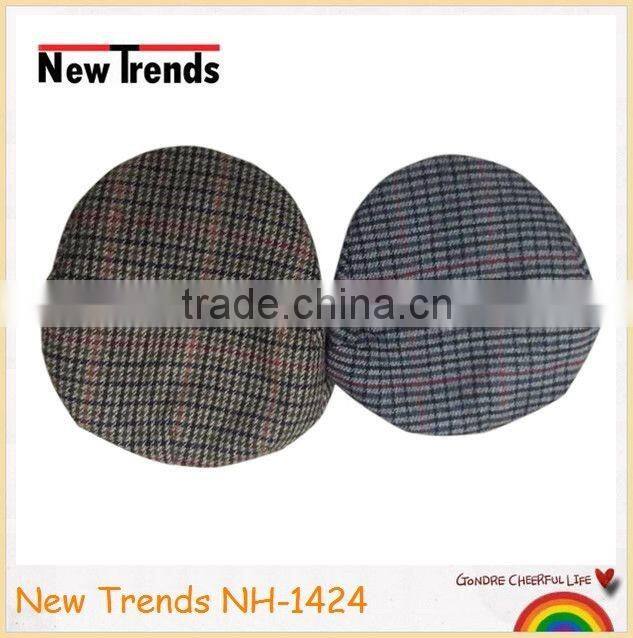 Wool & Cotton man octagonal berets hat newboy caps