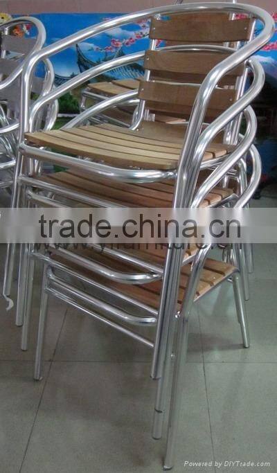 aluminum wooden bar chairs YC049