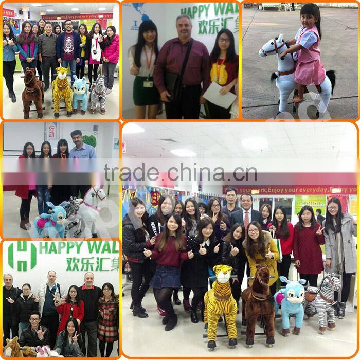 HI wholesale plush Kids Riding animal horse toy for kids with EN71