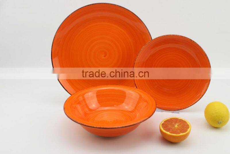 12pc/18pc stoneware hand painted dinnerset service for 4/ AB grade/2016 popular design/Italy