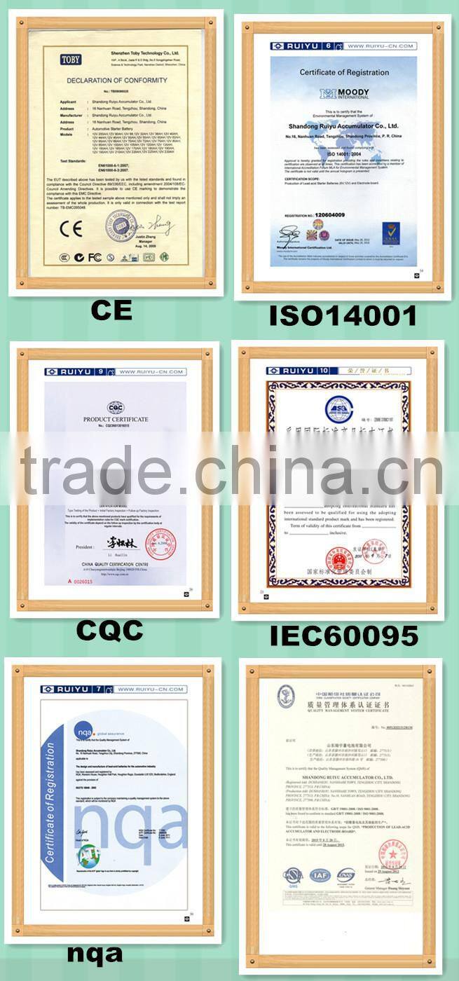 Hot sale competitive price korea quality DIN75 lead acid battery