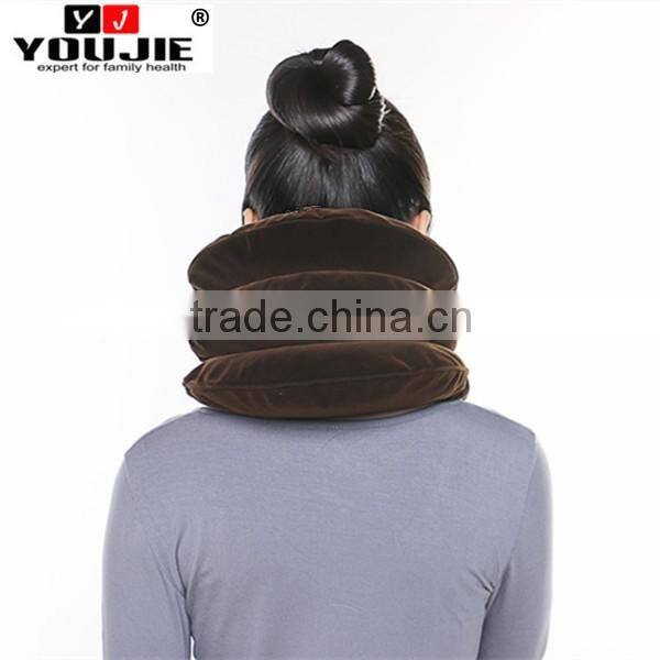 Portable fashionable inflatable latex foam cervical collar