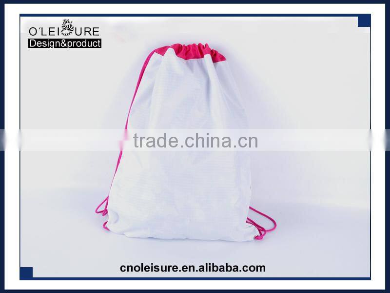 DIY bags can disign by costomer sports bag Drawstring bags backpack for girls