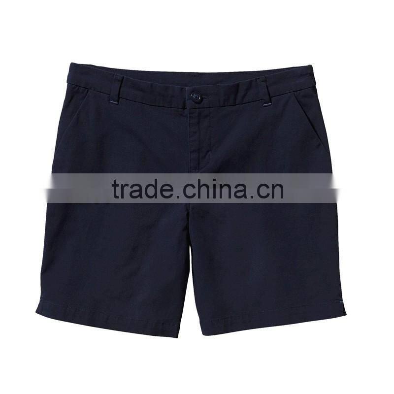 2016 Wholesale Classic Flat-front Stretch Short Coton Canvas /Spamdex Woman Shorts