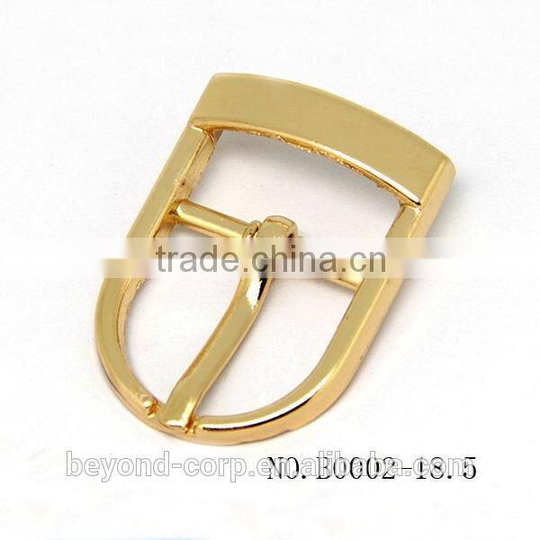 Fancy acid gold plated triple bar window buckle for handbag leather belt