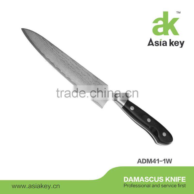 vg10 knife Tiny Ware Pattern Damascus 9-1/2 inch Chef Knife with Wood Handle
