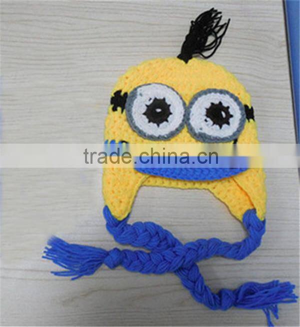 factory directly wholesale crochet baby hat minions acrylic beanie