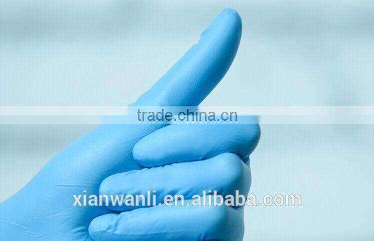 FDA Standards Blue powdered Nitrile Gloves
