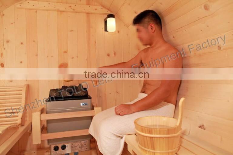 Hemlock outdoor barrel sauna for sale