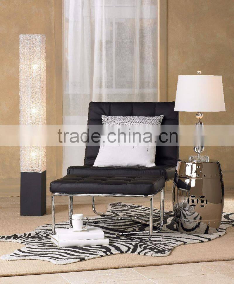 11.22-1 Slim-line and gracious profile sits atop a round A cool and chic look Stacked Ball Acrylic Table Lamp