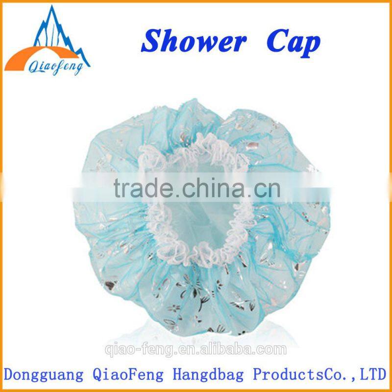 Waterproof PVEA Shower Caps With Double Layers