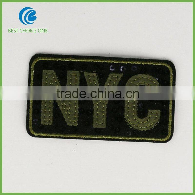2016 Newest Fashion Garment Embroidery Sequin Emblem For Clothing