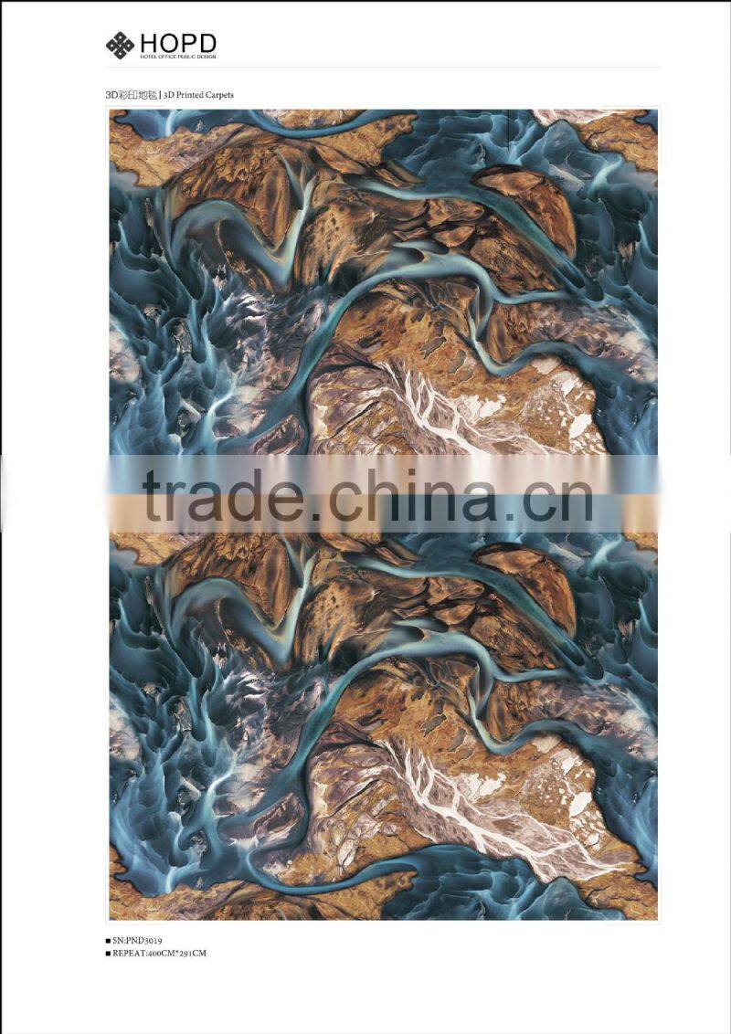 Amazing nylon 3D printed Carpet for hotel, decoration