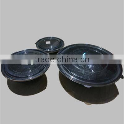Disposable plastic PET salad bowl set with lid